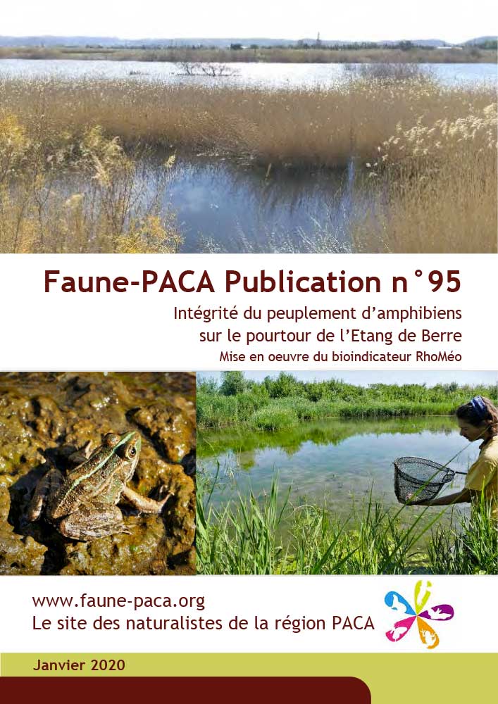 Faune-PACA Publication n°95 : Intégrité du peuplement d’amphibiens sur le pourtour de l’Etang de Berre Mise en oeuvre du bioindicateur RhoMéo