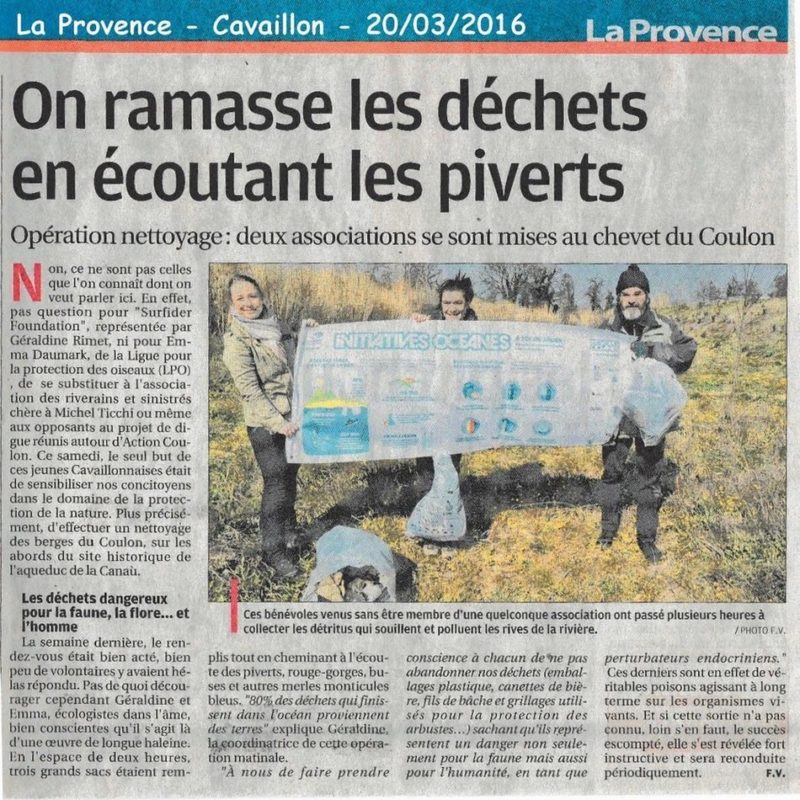 2016-03-12-La Provence-nettoyage du Coulon à Cavaillon