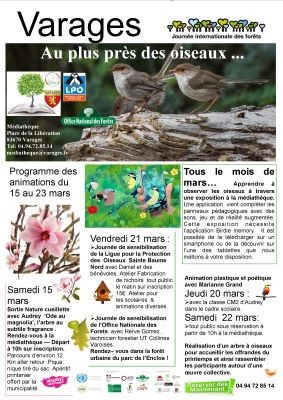 Du 15 au 22 mars : Varages, au plus près des oiseaux