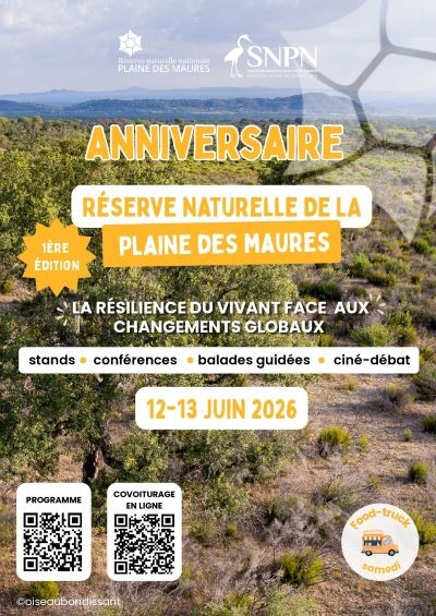 Affiche de l’anniversaire de la Réserve naturelle de la Plaine des Maures