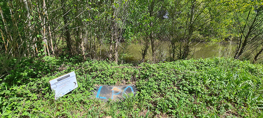 Plaque du suivi Popreptiles (c) Marion Fouchard