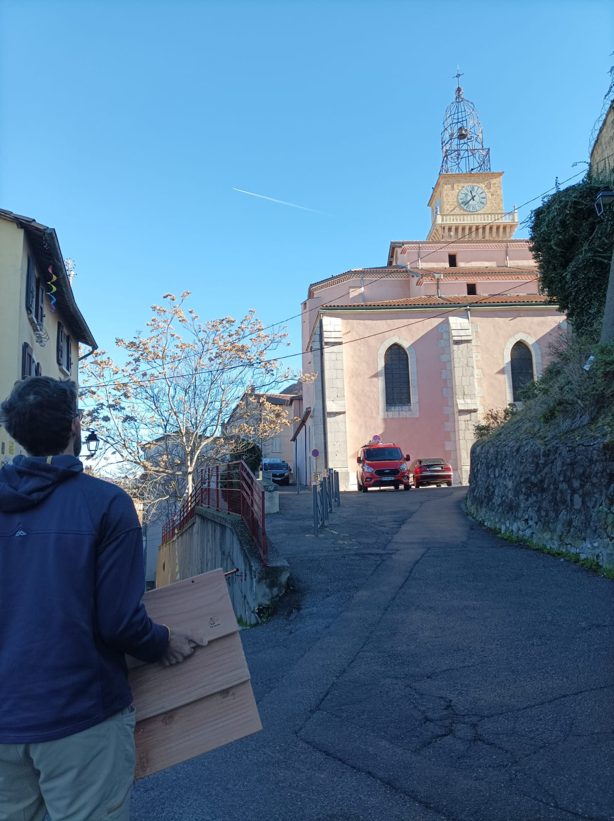 Installation gîte à chiroptère cathédrale Digne-les-Bains (c) Chloé Piccinin