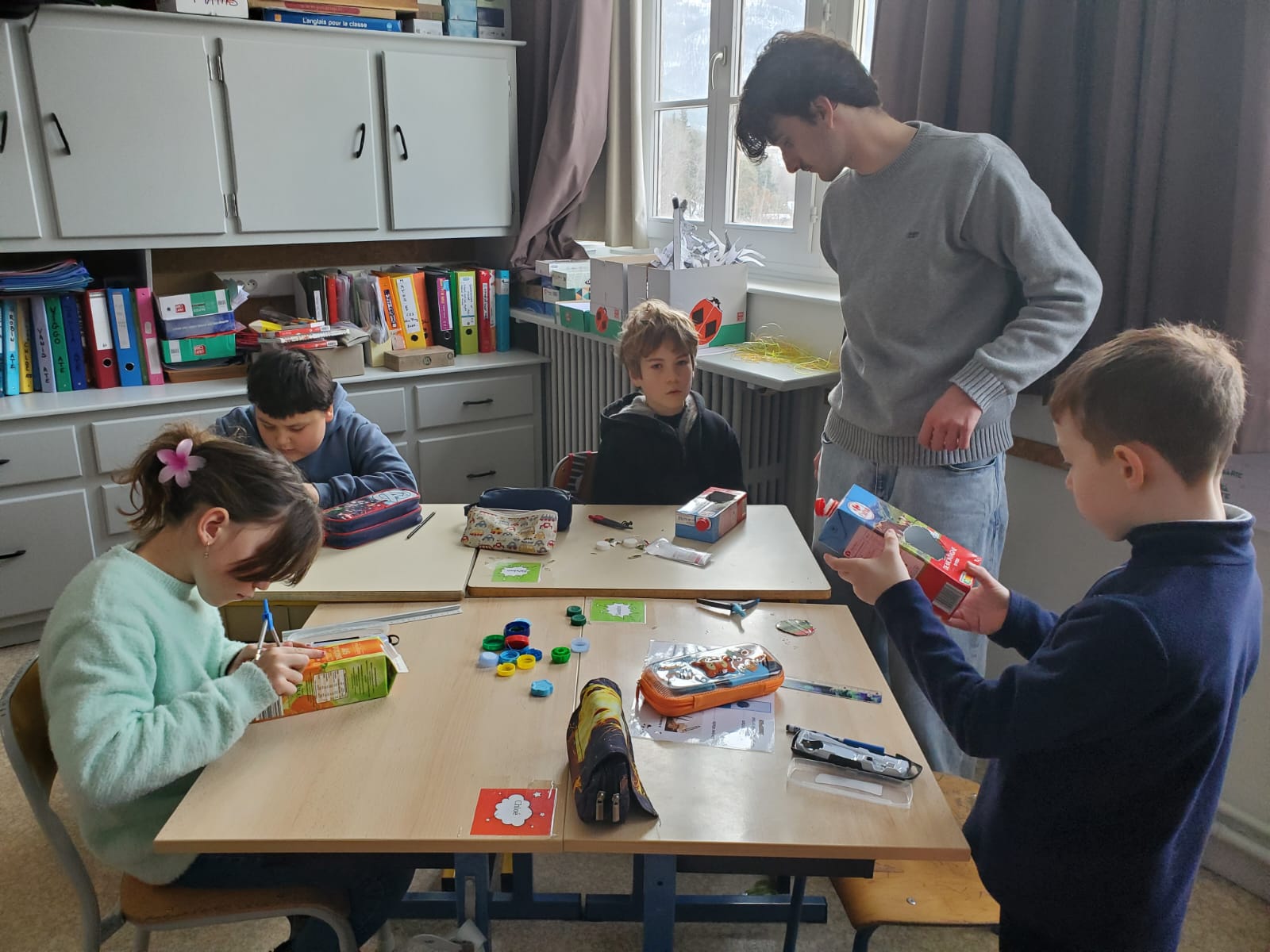 Fabrication des mangeoires © Anaïs Merdrignac