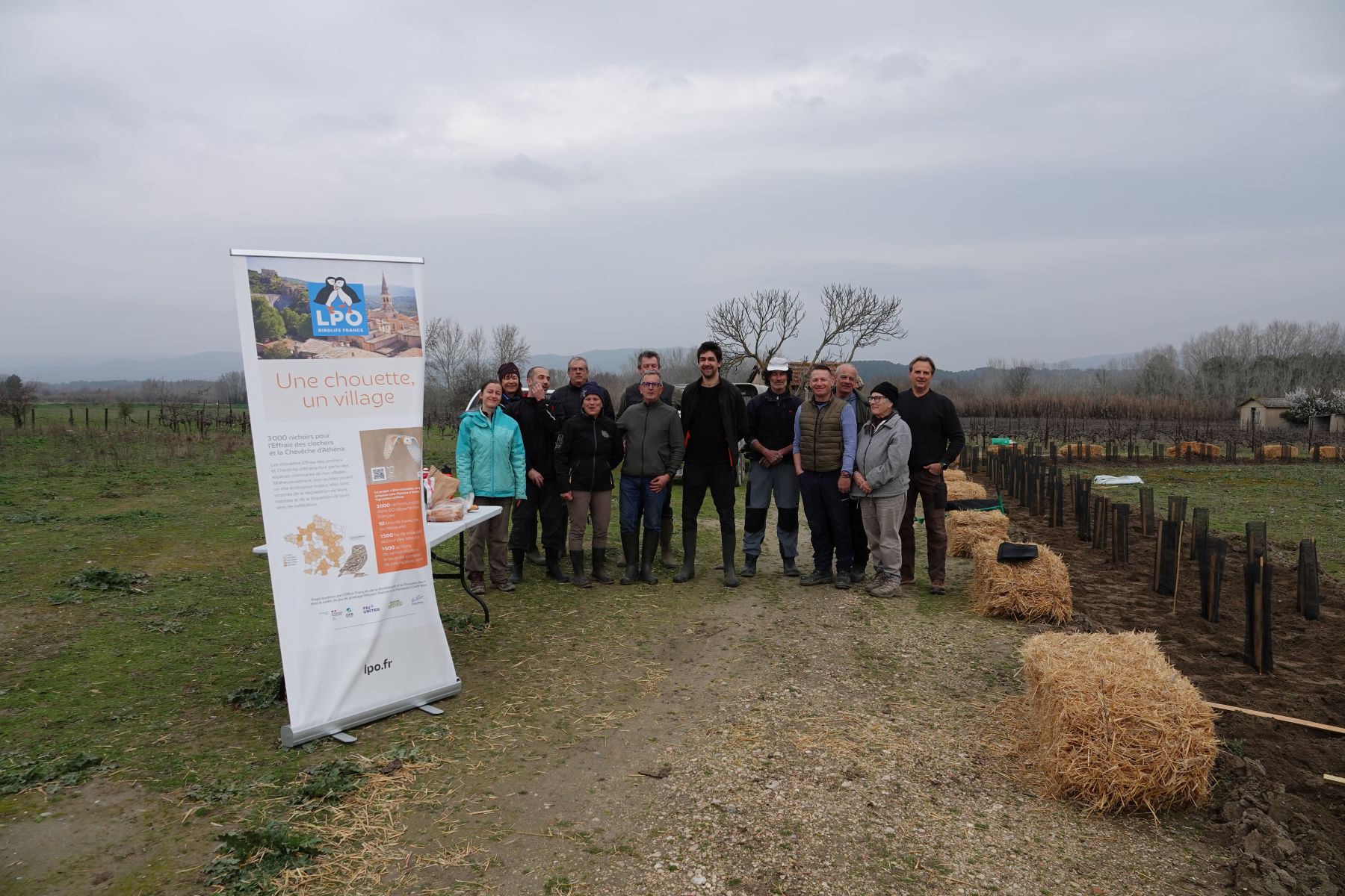 Bénévoles lors de la plantation de haies à Cadenet © Anaëlle Francia
