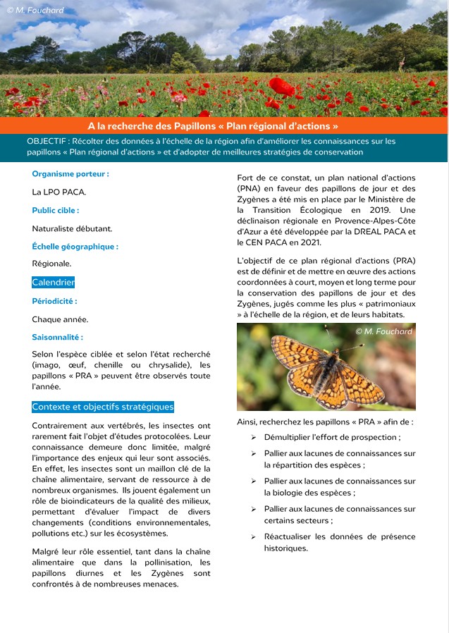 Fiche enquête PRA (c) LPO PACA Fiche enquête PRA (c) LPO PACA