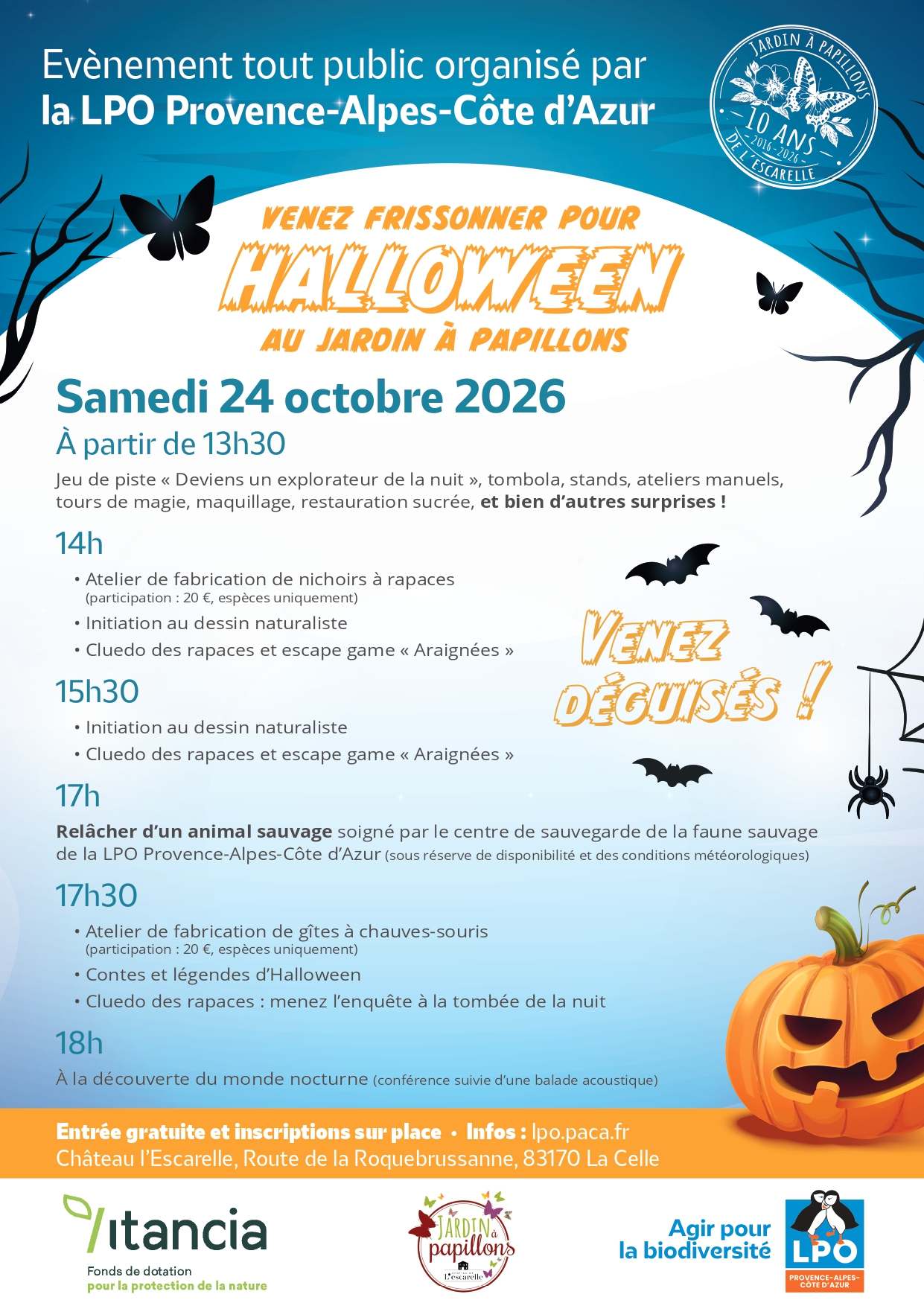 Affiche Halloween © LPO PACA Affiche Halloween © LPO PACA