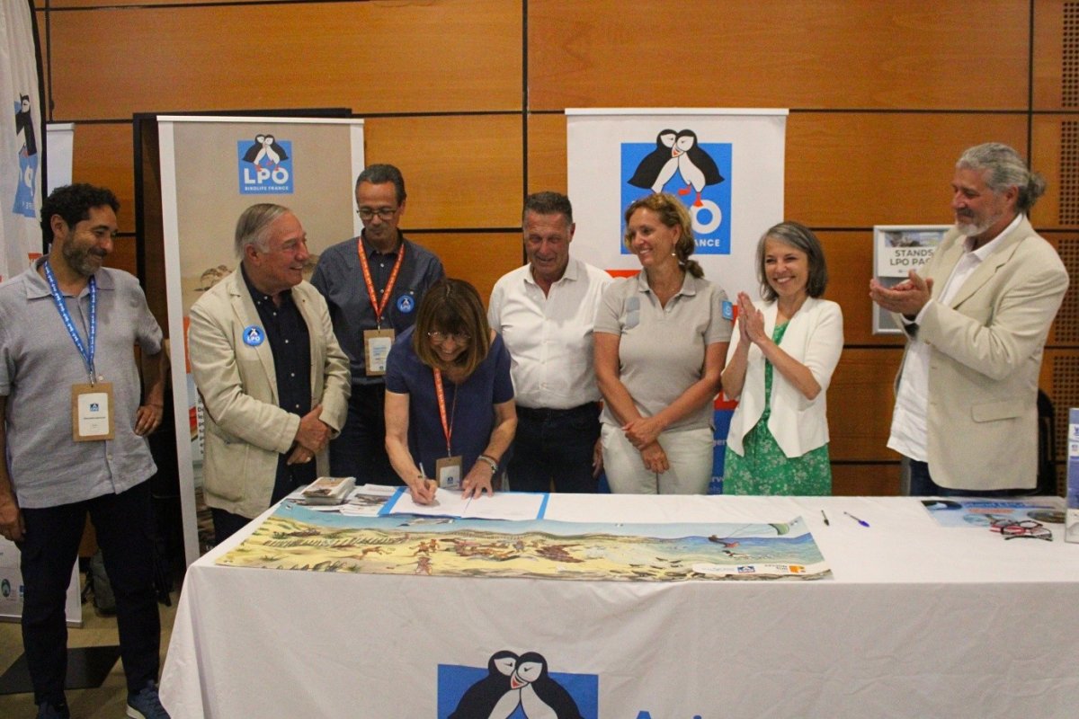 Signature d’une convention de partenariat entre le Parc National des Calanques et la LPO Provence-Alpes-Côte d’Azur © LPO PACA - Marie BOETTI