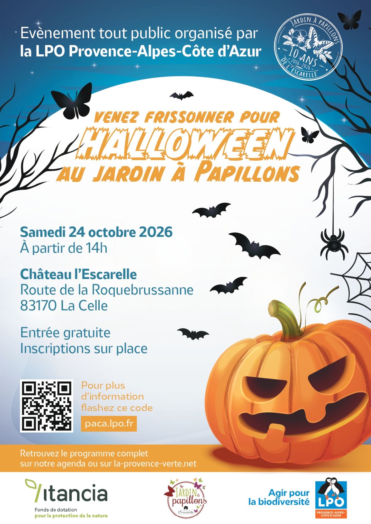 Affiche Halloween à l'Escarelle