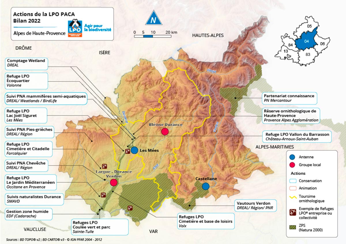 Les actions de la LPO PACA dans les Alpes de Hautes-Provence
