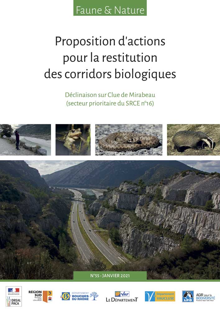 Faune et Nature n°55 : Proposition d’actions  pour la restitution  des corridors biologiques. Déclinaison sur Clue de Mirabeau