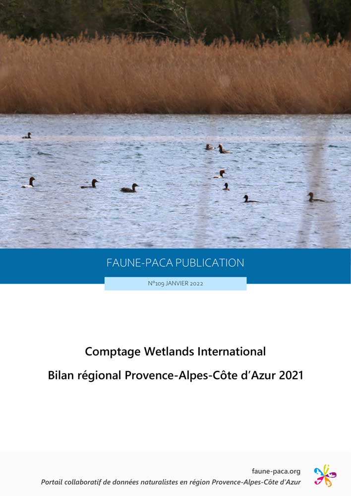 Faune-PACA Publication n°109 : Comptage Wetlands International Bilan régional Provence-Alpes-Côte d’Azur 2021