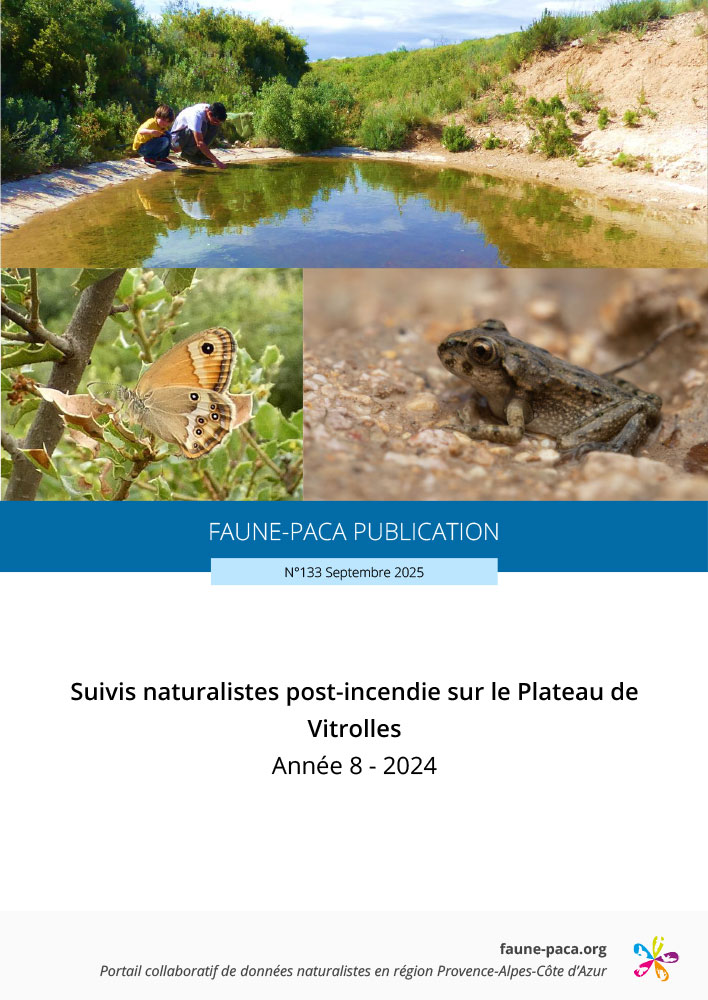 Faune-PACA Publication n°133 : Suivis naturalistes post-incendie sur le Plateau de Vitrolles - Année 8 - 2024