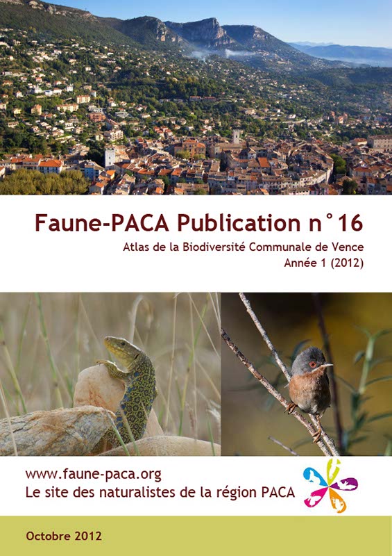 Faune-PACA Publication n°16 : Atlas de la Biodiversité Communale de Vence Année 1 (2012)