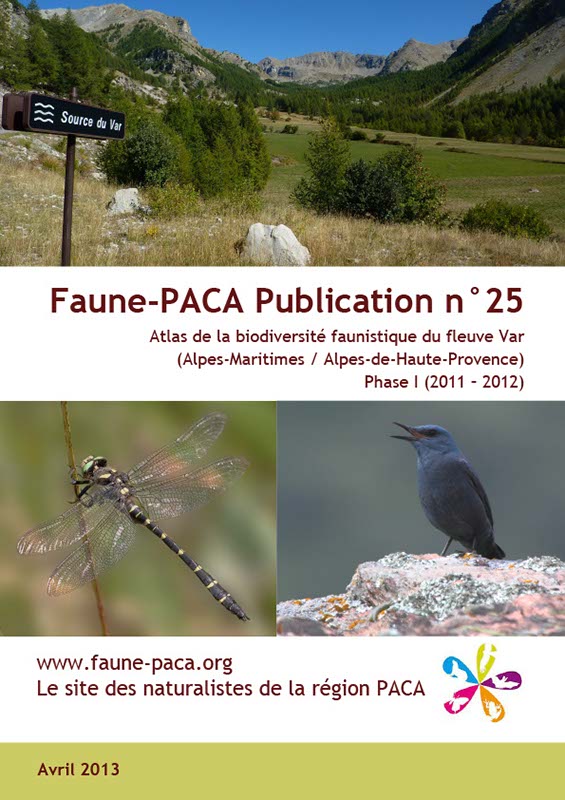 Faune-PACA Publication n°25 : Atlas de la biodiversité faunistique du fleuve Var (Alpes-Maritimes / Alpes-de-Haute-Provence) Phase I (2011 – 2012)