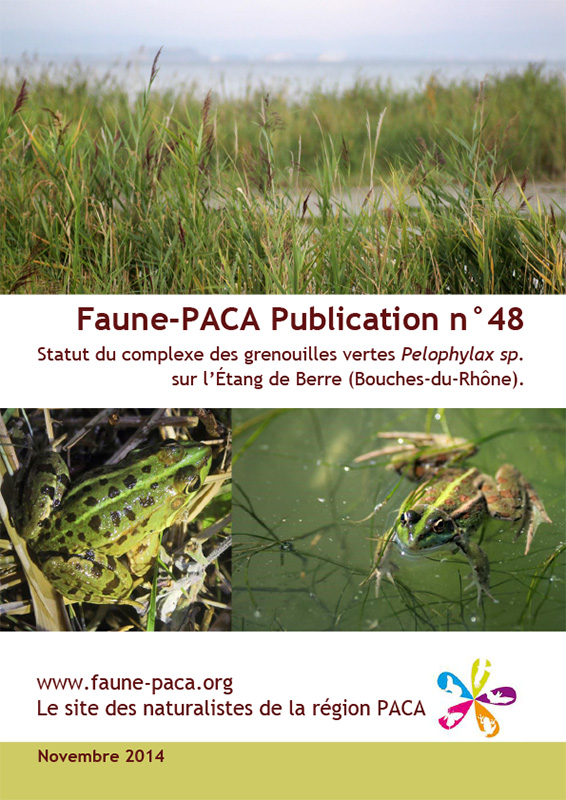 Faune-PACA Publication n°48 : Statut du complexe des grenouilles vertes Pelophylax sp. sur l’Étang de Berre (Bouches-du-Rhône).