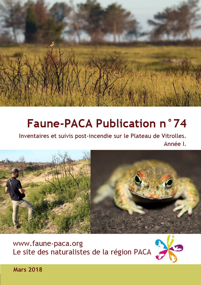 Faune-Paca Publication n°74 : Inventaires et suivis post-incendie sur le Plateau de Vitrolles