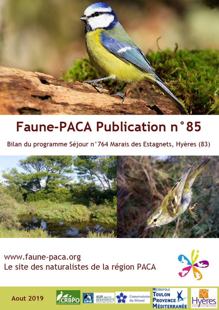 Faune-PACA Publication n°85 : Bilan du programme SEJOUR n°764 Marais des Estagnets, Hyères (83)