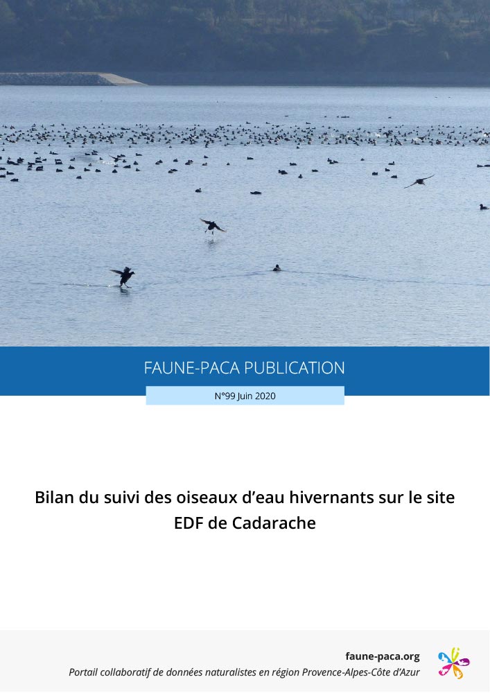 Faune-PACA Publication n°99 : Bilan du suivi des oiseaux d’eau hivernants sur le site EDF de Cadarache