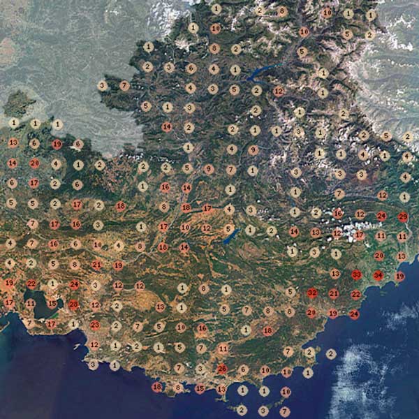 Carte de répartition